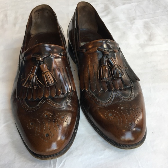Bruno Magli Brown Leather Totus Tassel Loafers, 9.5W - Picture 1 of 9